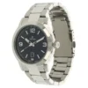 Men's Urban Refinement: Sleek Blue Dial with Silver Watch