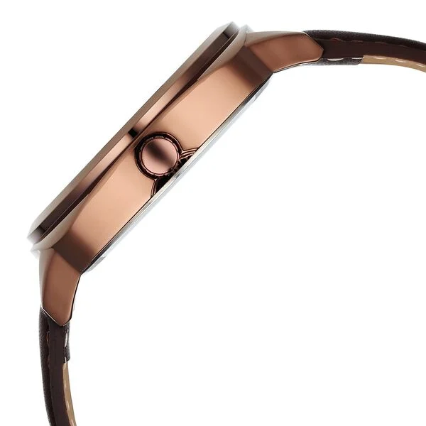 Stunners X Quartz Analog Brown Dial Leather Strap Watch For Guys - Image 4