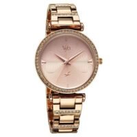Vyb Diva By Fastrack Quartz Analog Rose Gold Dial Rose Gold Metal Strap Watch For Girls