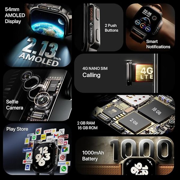 Snapp 2 GB RAM 16 GB storage Android Calling smartwatch - Image 3