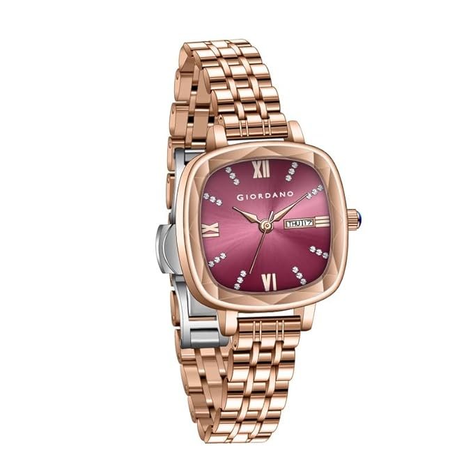Giordano Elegant Square Rose Gold Watch for Women
