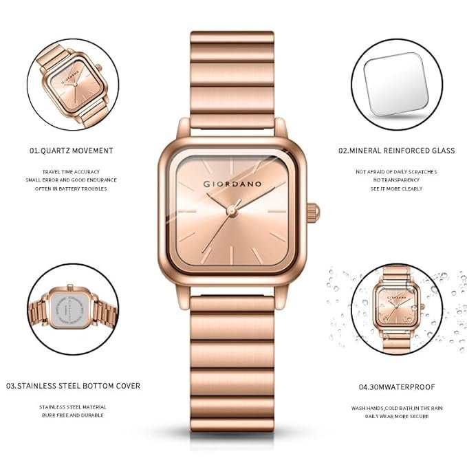 Giordano Classic Square Watch for Women - Image 5