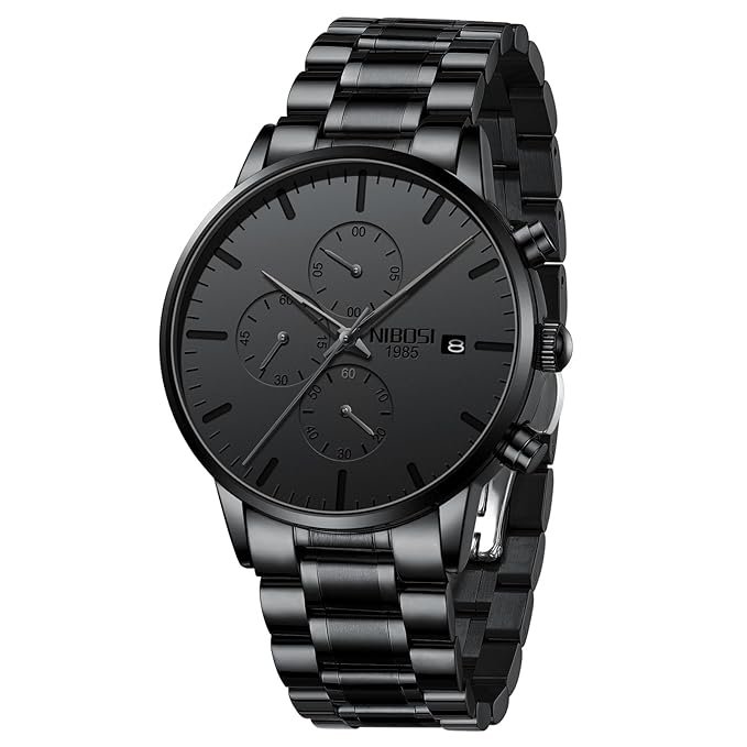 Men's Watches Analog Minimalist Black Dial