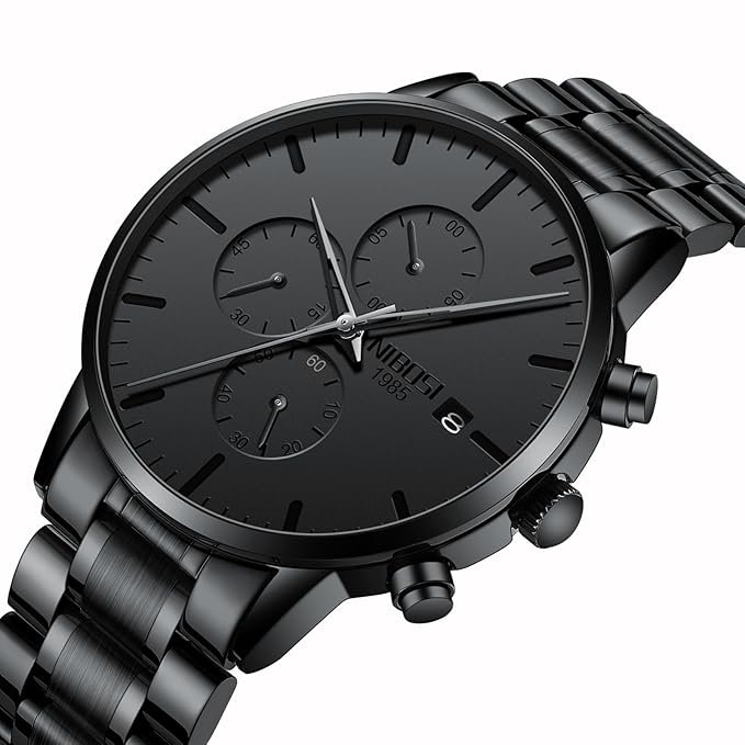 Men's Watches Analog Minimalist Black Dial - Image 3