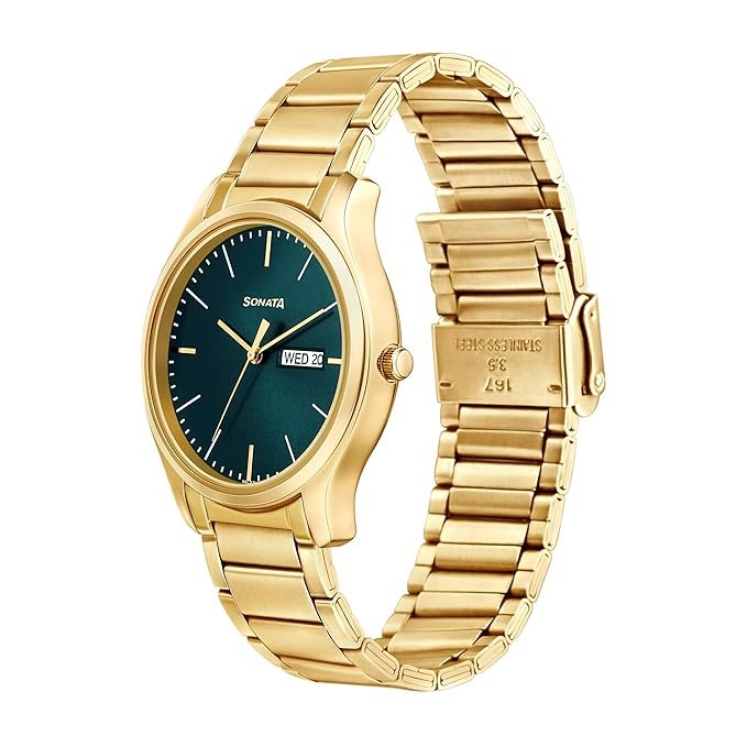 Quartz Analog with Day and Date Forest Green Dial - Image 2