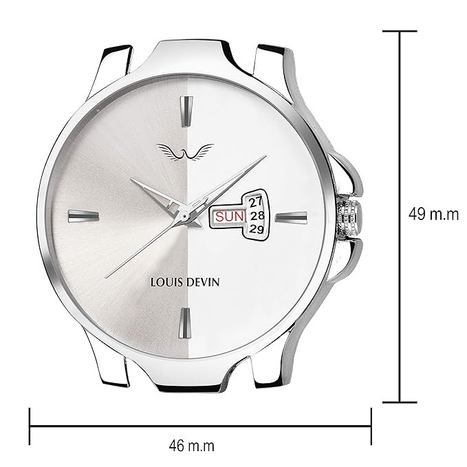 LOUIS DEVIN WT030 Leather Strap Analog Wrist Watch for Men - Image 4