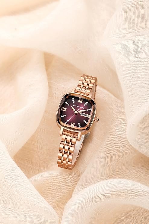 Giordano Elegant Square Rose Gold Watch for Women - Image 3